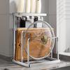 Stainless Steel Kitchen Multifunctional Pot Cover Holder Cutting Board Cutting Board Cutting Tool Table Integrated Storage Rack
