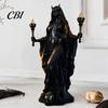 Goddess of The Underworld Statue Hecate Greek with Magical Hounds, Fantasy Theme Culture Gift for Collectors Resin Sculpture, Mythological Figurine
