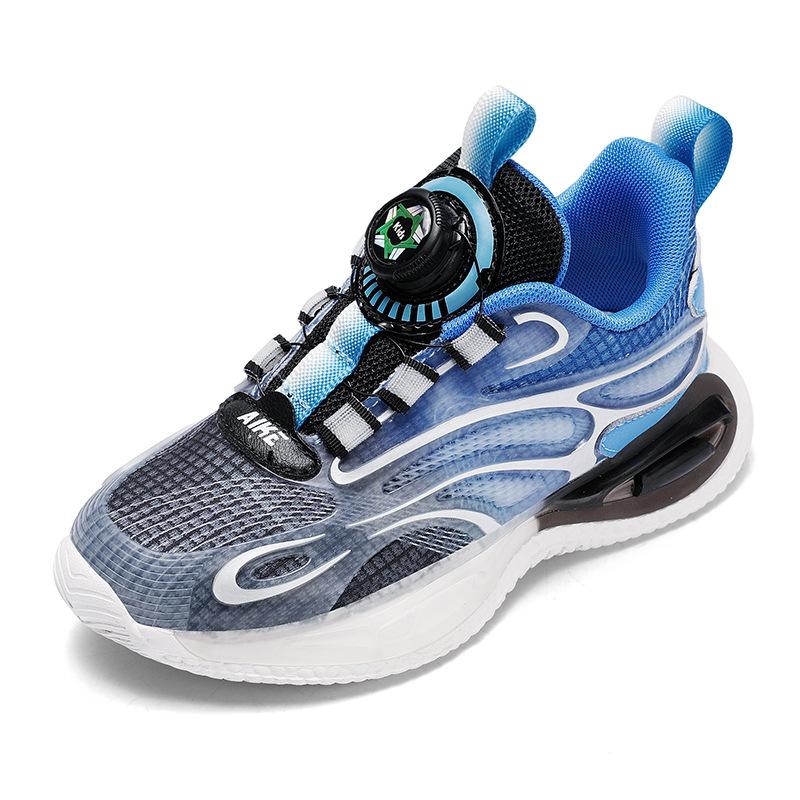 Обувь для мальчиков новая сетчатая дышащая детская спортивная обувь для мальчиков среднего и старшего возраста обувь для бега с вращающейся застежкой