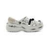 Crocs Classic Platform Clog Happy Graffiti EVA Cloud Cartoon Cute Hole Shoes Women's White