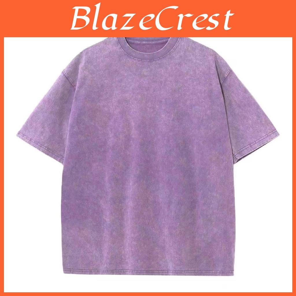 Made Vintage Retro Tshirt Washed Of Pure Cotton Short Sleeves For Women Tshirt Short Sleeves For Couples Loose Short Sleeves