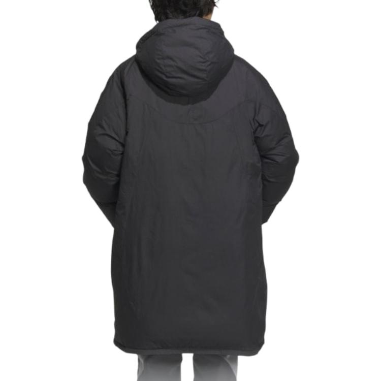 Adidas FW24 FUSTL P DJK LON водонепроницаемая длинная теплая спортивная повседневная куртка с капюшоном мужская куртка карбоново-черного цвета JM6176