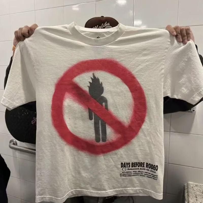 Унисекс футболка с круглым вырезом и английским принтом Travis Scott FW24