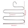 Stainless Steel Layers Pants Hanger Tie Clothes Rack Organizer Space Saver Closet Silver AVE