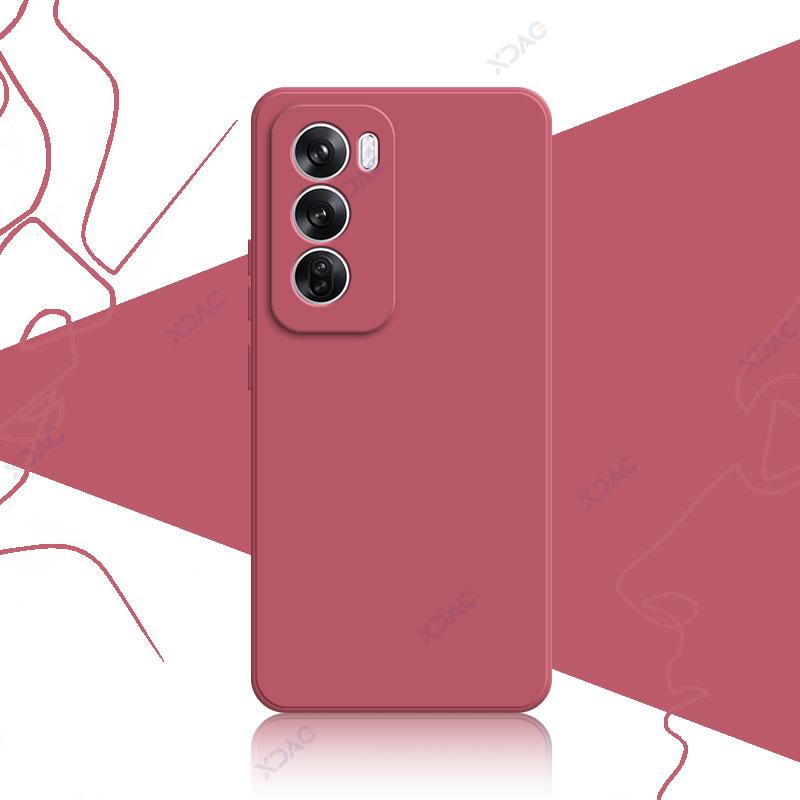 Чехол для мобильного телефона OPPO Reno 12 Pro Reno12Pro OPPOReno Reno12 12Pro 5G Мягкий роскошный квадратный жидкий силиконовый чехол на заднюю панель