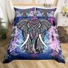 Богемный Мандала Слон Комплект Пододеяльника Boho Слон Комплект Постельного Белья Сафари Животное Чехол на Одеяло Пейсли Индийский Экзотический Комплекты Постельного Белья