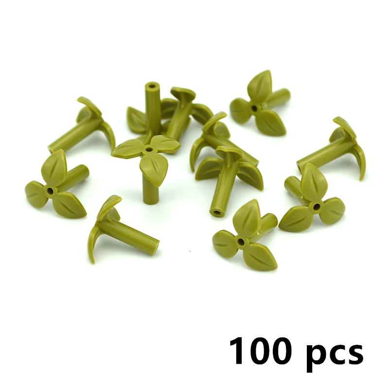 Конструктор DIY Plants Bricks 37695 Листья Моркови Городской Дом Сад Стебель С 3 Листьями Трава Строительные Блоки Аксессуары Детали MOC Игрушки
