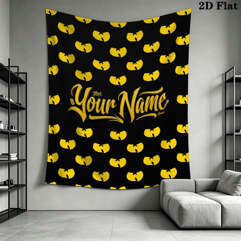 Wu-Tang Clan Custom Name Wall Tapestry Aesthetic Wall Hanging Printed Fabric Blanket Decorative Tapestries for Bedroom Living Room Home Decor