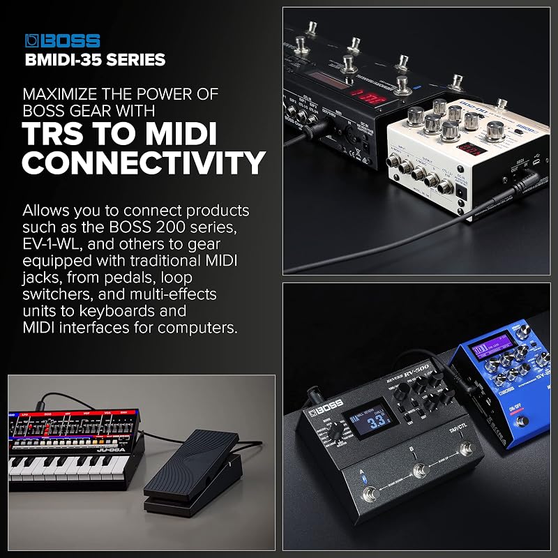 MIDI-кабель BOSS BMIDI-2-35, 60 см, MIDI-разъем 3,5 мм TRS
