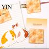 Клейкий блокнот для заметок Stick Note Pads, Забавный дизайн печенья-тоста или сыра, Милый блокнот, 30 листов в форме буханки/блокнот, Самоклеящийся, для дома и офиса