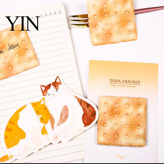 Клейкий блокнот для заметок Stick Note Pads, Забавный дизайн печенья-тоста или сыра, Милый блокнот, 30 листов в форме буханки/блокнот, Самоклеящийся, для дома и офиса