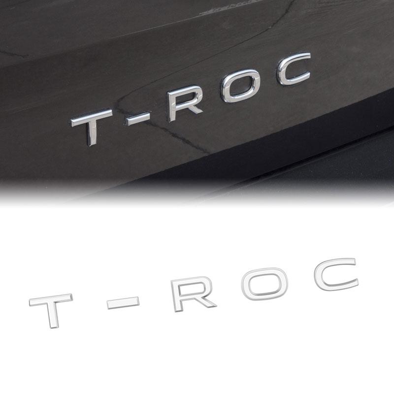 Авто-Стайлинг 3D ABS Пластик TROC T-ROC Логотип Боковое Крыло Автомобиля Задний Багажник Шильдик Значок Наклейка Декорация Авто Аксессуары