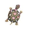Sparkling Rhinestones Turtle Brooches Alloy Pins Elegant Brooch Alloy Texture Statement Brooch for Special Occasions