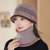 New Fashion In The Elderly Wool Hat Women Winter Warm Cold Piled Thickened Knitted Hat