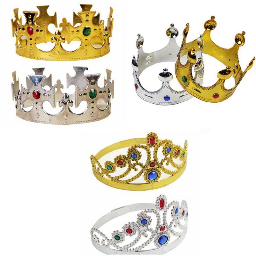 Fashion Jewelry King Costume Accessory Gold Crown Toy Princess's Crowns Round Tiaras Men's Crown