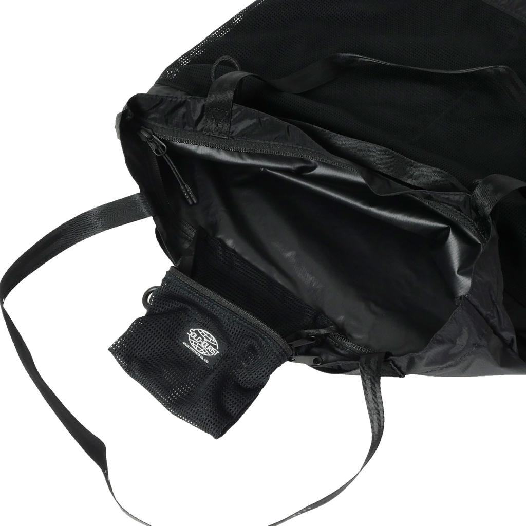 Складная сумка-тоут, складывается, вмещает B4, примерно 7, изготовлена из нейлона ROBIC с сеткой, портативная для сумок с записями, сверхлегкая (90г), Компактно, Документы,