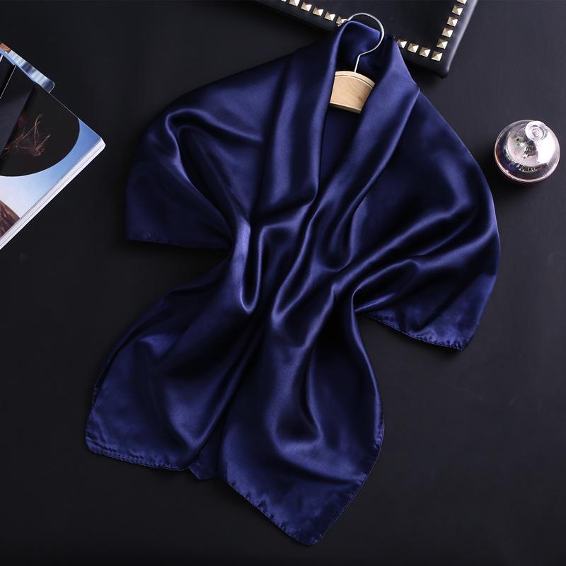 Solid Color Shawls Wraps Women Bandana Head Scarf 90cm Fashion Kerchief Neck Scarves