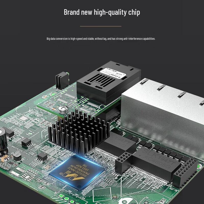Shengwei Gigabit 2-Fiber 8-Ethernet Media Converter