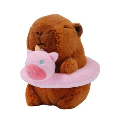 Плюшевая Капибара Clearstone, Единорог, Коричневый Брелок, Chavimaru, Поплавок, 18,5 см,
