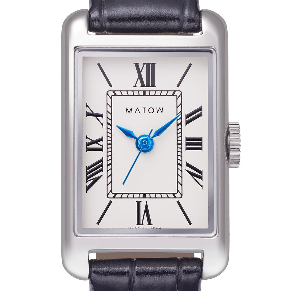 Authorized Distributor Matou Watch Mw004003 Oborozuki Square Silver Black Leather [MATOW] Women's [Tsuki Oborozuki]