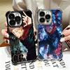 Аниме Итадори Юдзи JUJUSU Покрытие Чехол для телефона Для iPhone 16 17 Pro Max Air 16E 14 15 Plus 12 13 Mini Противоударный Чехол с Airbag