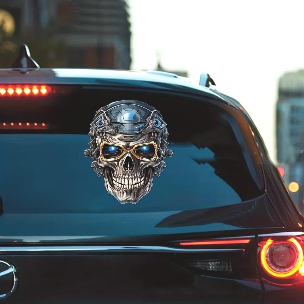 Skeleton Head Sticker Car Stickers Waterproof Auto Window Decals Motorcycle Laptop Decoration Pegatinas De Coche