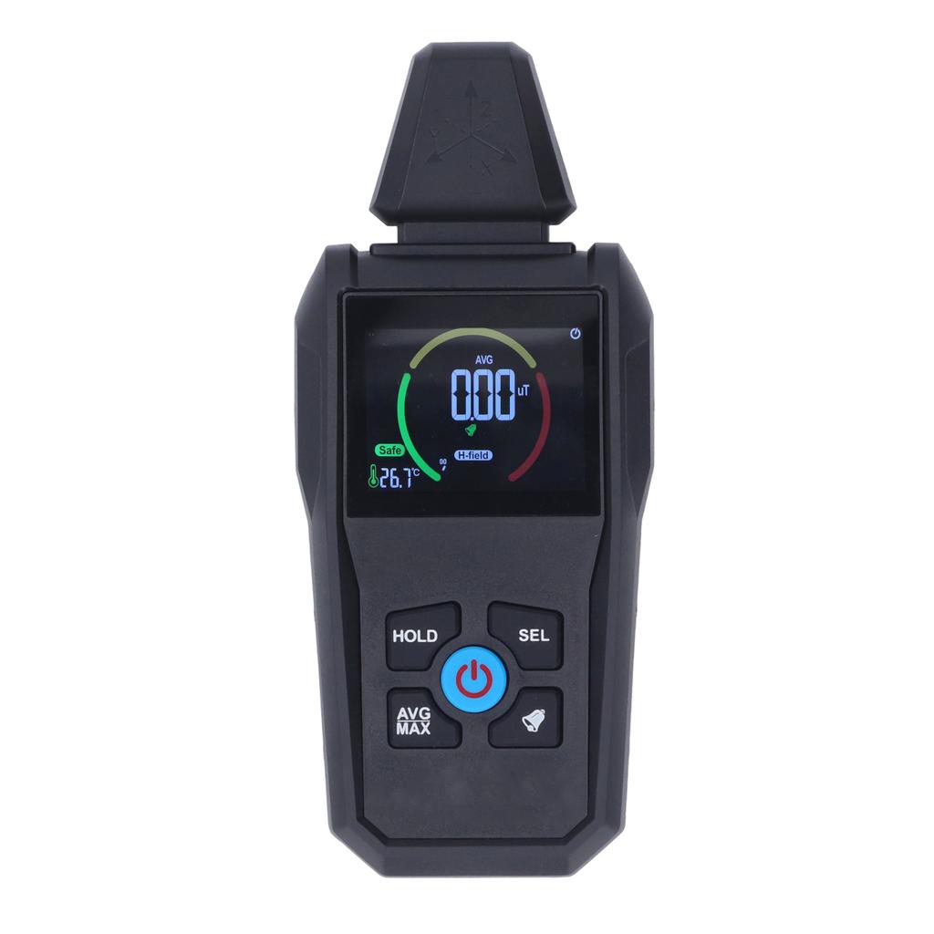 Измеритель ЭМП Высокая точность Звуковая Световая Сигнализация ЖК-дисплей с подсветкой Излучение электромагнитного поля