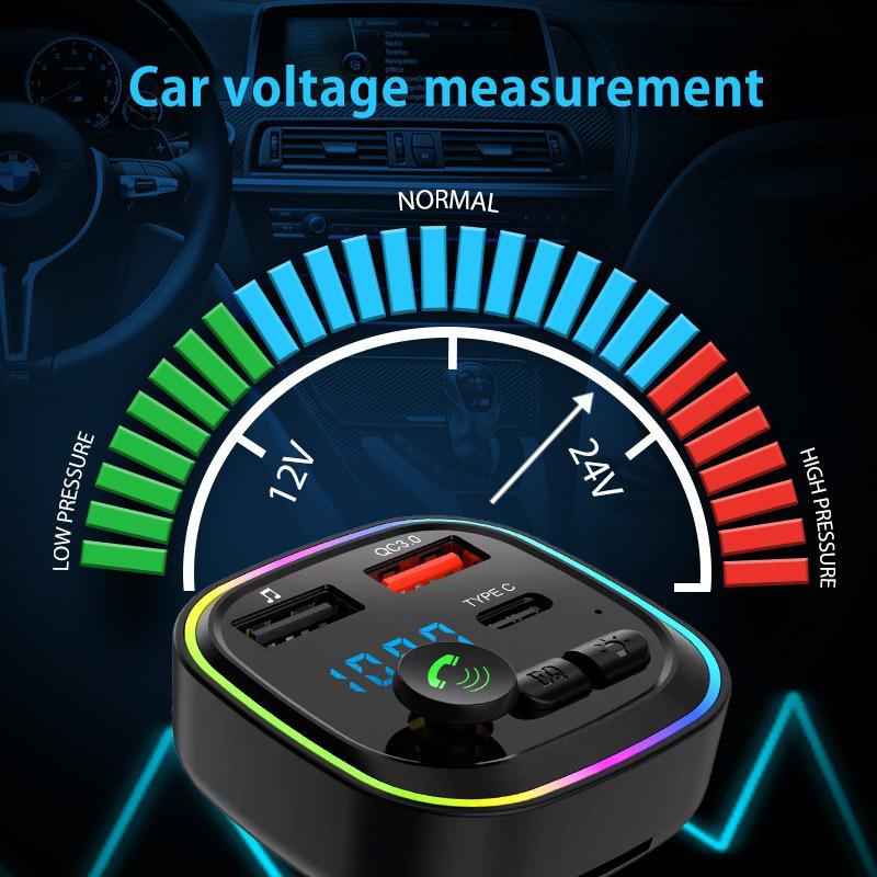 Bluetooth Автомобильный FM-трансмиттер с MP3-плеером P4 и быстрой зарядкой QC3.0