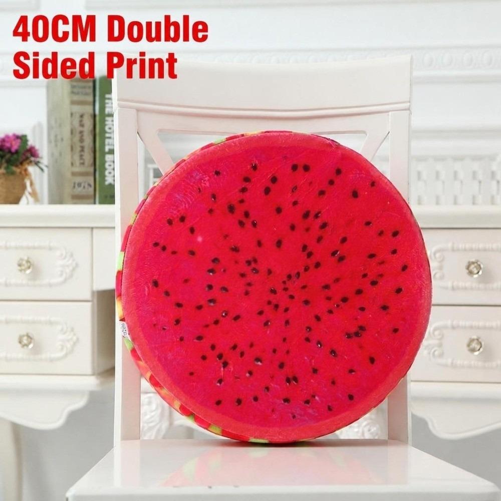 Round Fruit Pillow Fruit Slice Print Throw Pillow Creative Sofa Cushion Bedroom Use