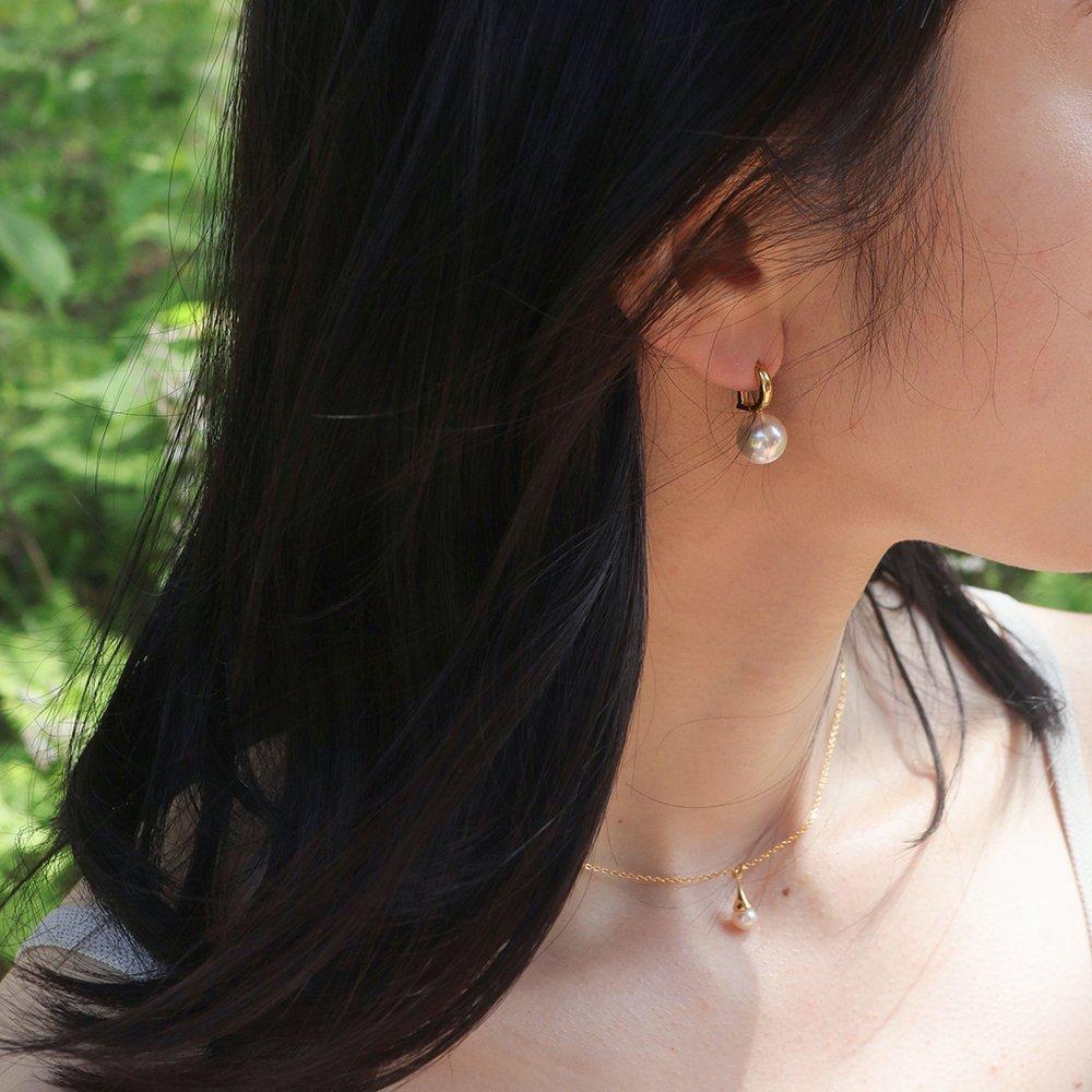 14K Gold-Filled Silver Tray Pearl Necklace