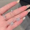 High-Quality Moissanite Silver Double Butterfly Necklace for Women - Ideal Qixi Gift
