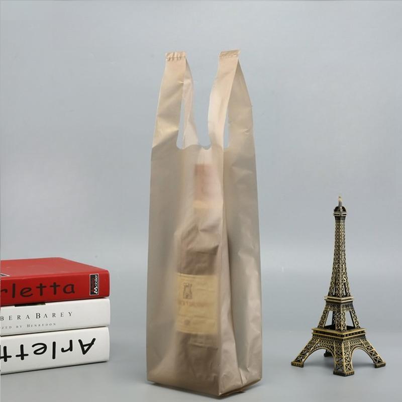 Одинарная упаковка Пластиковые сумки Тоут Сумка-тоут для красного вина Специализированные упаковочные пакеты Портативная Универсальная сумка для переноски Износостойкий Устойчивый к растяжению ПЭ материал