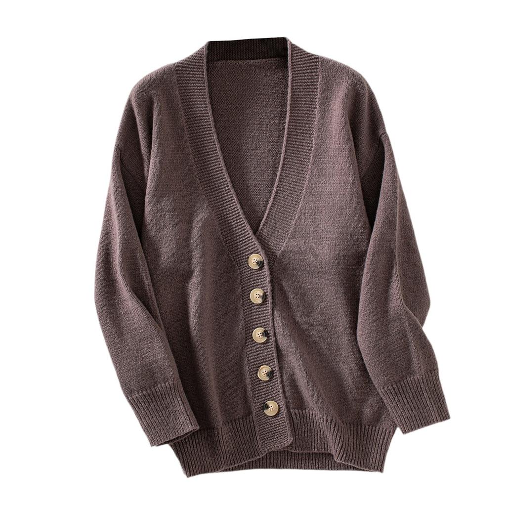 Женская мода повседневный трикотажный однотонный кардиган с капюшоном свитер пальто