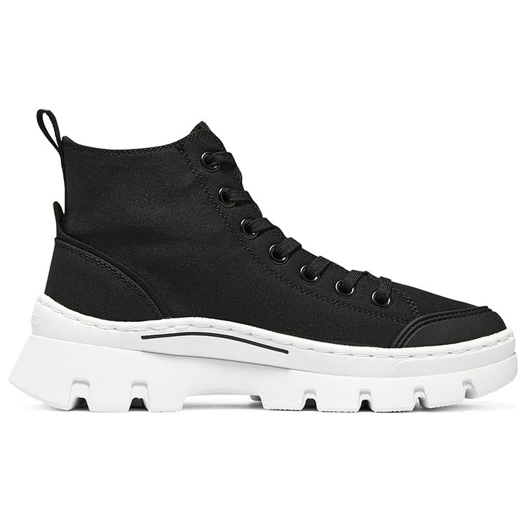 Skechers Кеды Roadies Удобные Простые Высокие Холщовые Женские кроссовки Черные 177260-BLK