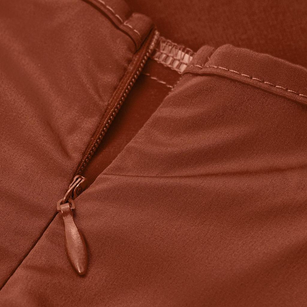 Летнее женское однотонное платье с карманом, воротником-стойкой и подтяжками