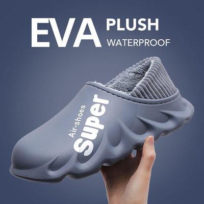 Домашние тапочки Colsony, мужские зимние тапочки, водонепроницаемые теплые мужские туфли, женские пары, нескользящие, плюшевые, хлопковые, для дома, мужские