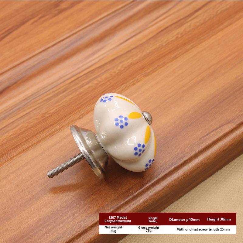 Американская современная керамическая ручка-тыква - круглая, с одним отверстием для шкафов и гардеробов