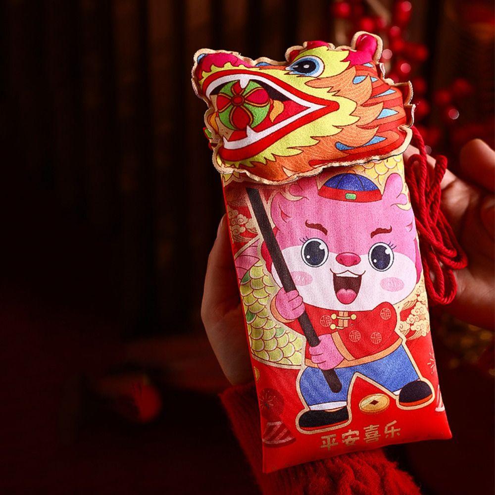Cartoon New Year Coin Purse Plush Red Packet  Spring Festival Supplies