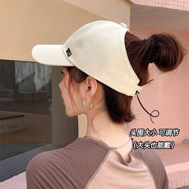 Бейсболка с высоким хвостом женская летняя солнцезащитная, защита от солнца, кепка с открытым верхом, уличная маска для лица, защита от УФ-лучей, солнцезащитная шляпа