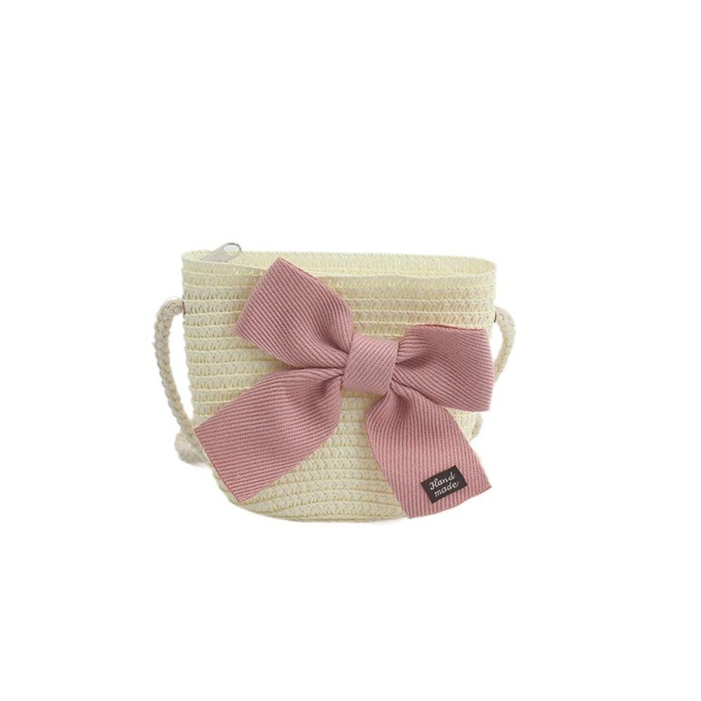 Детская сумочка с бантом из ленты, сумки в том же стиле, кепка для девочки в корейском стиле, солнцезащитная шляпа, детская соломенная шляпа