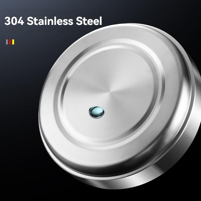 Поднос для обеда из нержавеющей стали 304 с крышкой, контейнер для ланча, тарелка для еды для школьной столовой, 3 решетки, поднос для бенто, столовая посуда