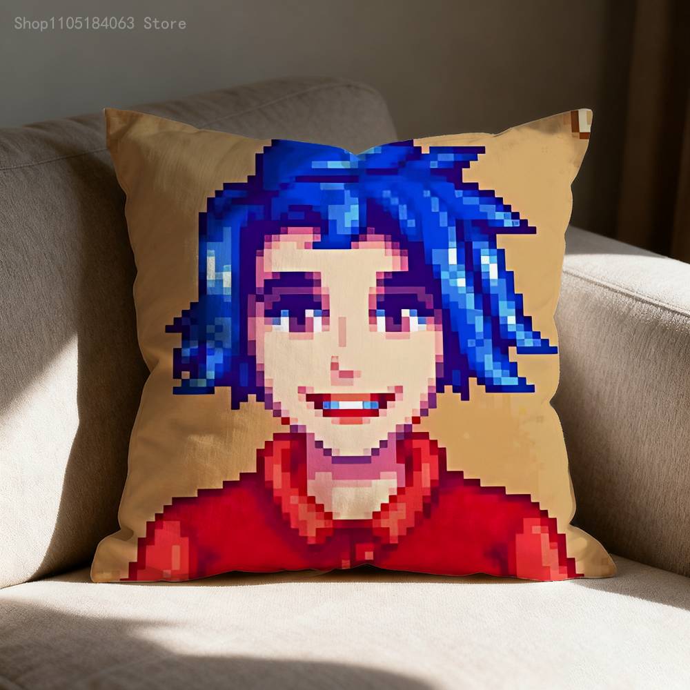 Наволочка Alex Haley S-Stardew V-Valley Для 45X45См 55X55 См 30X30 См Квадратная Наволочка для Автомобильной Подушки Декор Домашней Спальни Подарок