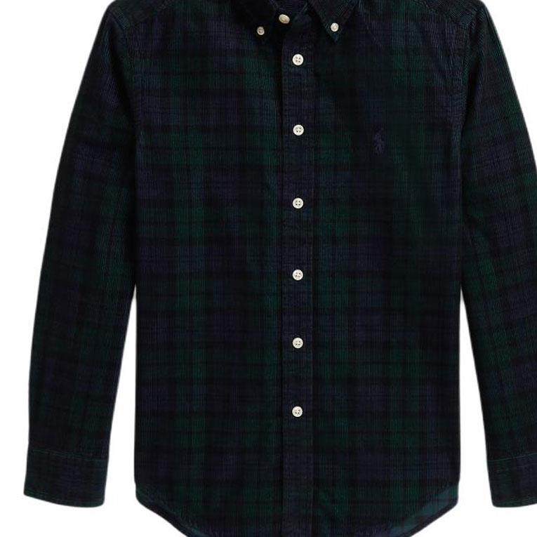 Повседневная рубашка Polo Ralph Lauren в клетку с пуговицами на воротнике и длинным рукавом для детей CWPOWOVY6820622-999