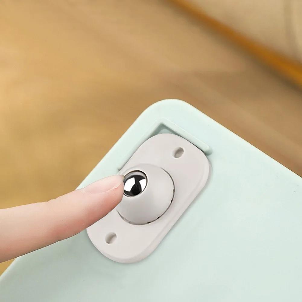 4-20pcs Small Wheels For Furniture Self Adhesive Caster Wheels Stainless Steel 360 Degree Rotation Paste Swivel Wheels