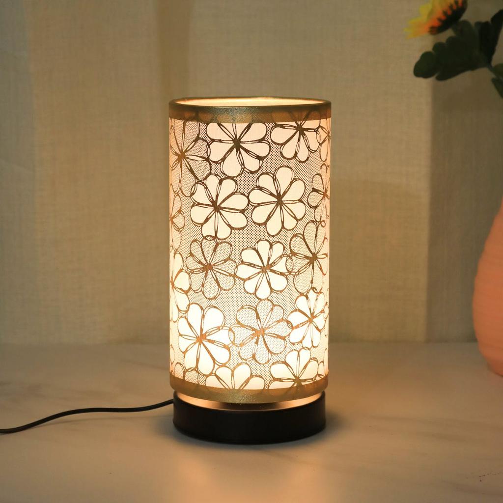 Минималистичная тканевая настольная лампа, светодиодная лампа теплого цвета с питанием от USB, декоративное освещение для рабочего стола в спальне и кабинете