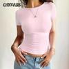 Women's Short Slim Round Neck Short Sleeve T-Shirt