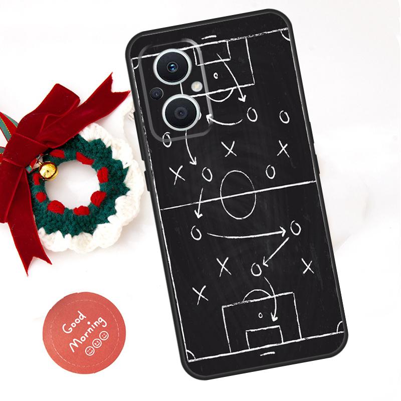 Футбольная тактика Время Чехол Для OPPO Reno 13 F 14 10 11 12 Pro 12F 11F 14F 7 8 Lite OPPO Find X9 X8 X6 X5 Pro Чехол