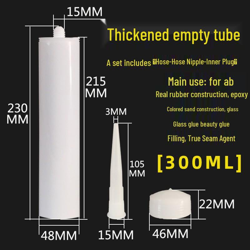 Набор инструментов для заделки швов эпоксидным песком: Тюбик, Ведро с клеем, Заполнитель угловых швов, Насадка, Пистолет для стекла