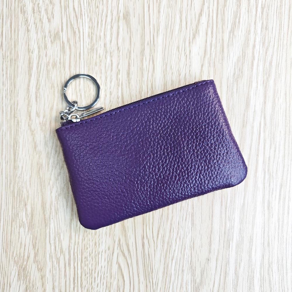 Кожаный кошелек для монет и ключница из коровьей кожи высшего качества - Мини-кошелек и визитница