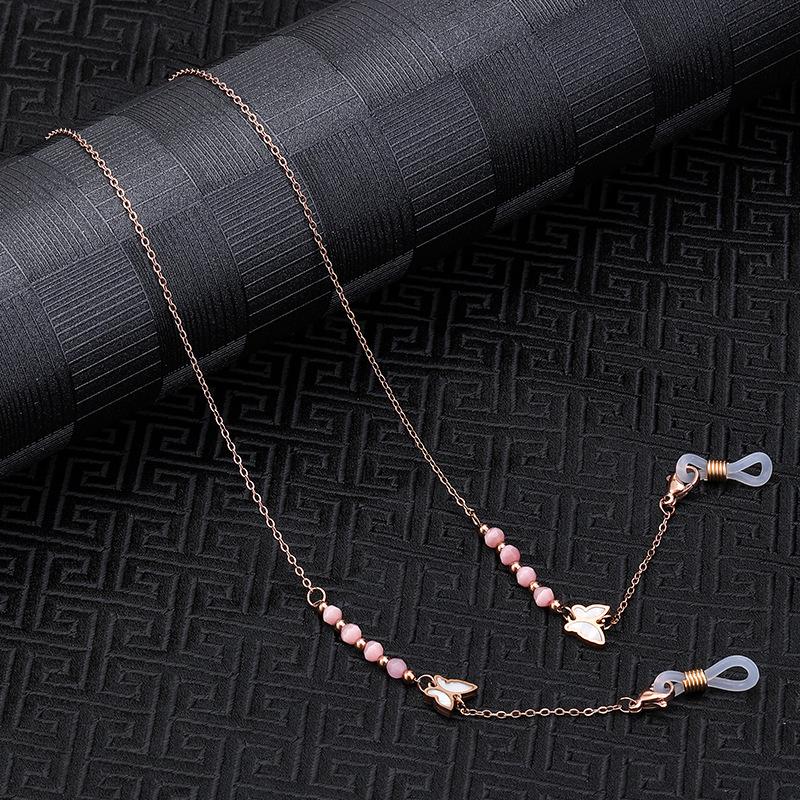 Multi-color Anti-slip Eyeglass Case with Chain and Cloth for Prescription and Reading Glasses